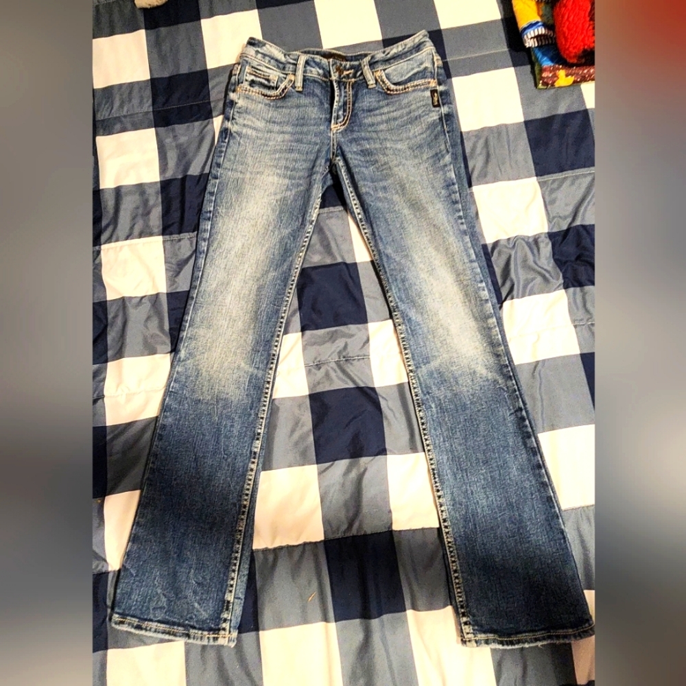 Size 25 L 31 Silver Suki Slim Boot Jeans
